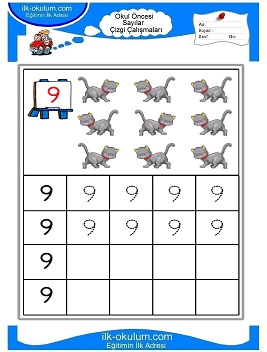 Çocuklar İçin Çizgi Çalışma Sayfaları 